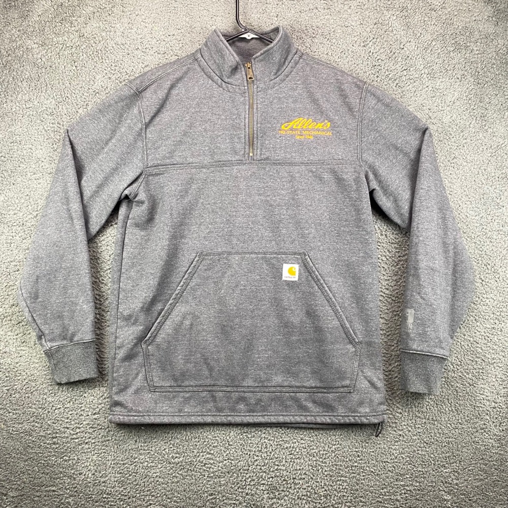 Carhartt Half Zip Pullover Sweatshirt Mens M Gray Allstate Champion Original Fit